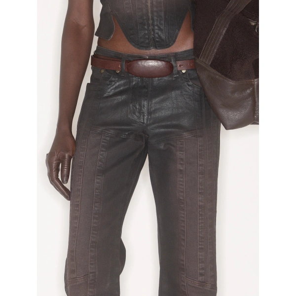 KNWLS Alice Bootcut Jeans in Brown Gloss | Jeans | Coveti