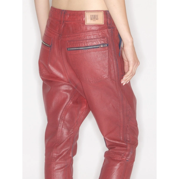 KNWLS Astra Breeches in Red Gloss | Jeans | Coveti