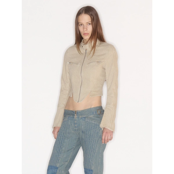 KNWLS Astra Claw Jacket in Sand | Denim Jackets | Coveti