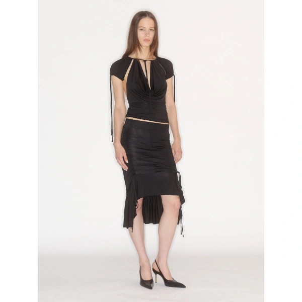 KNWLS CU Top in Black | Short Sleeve Tops | Coveti