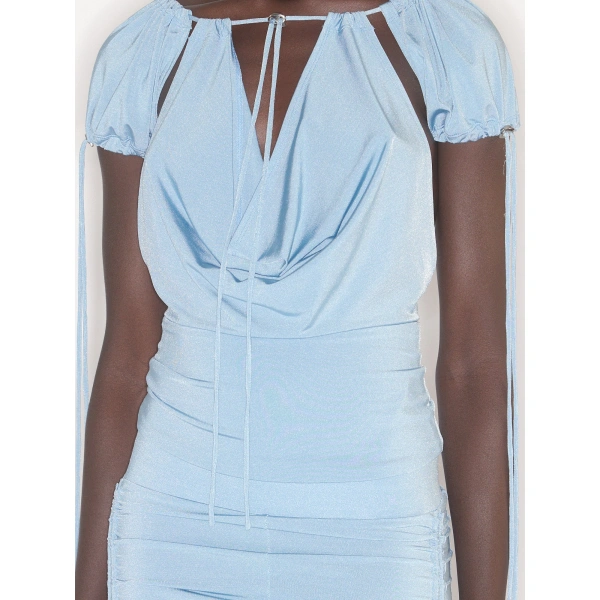KNWLS CU Top in Light Blue | Short Sleeve Tops | Coveti