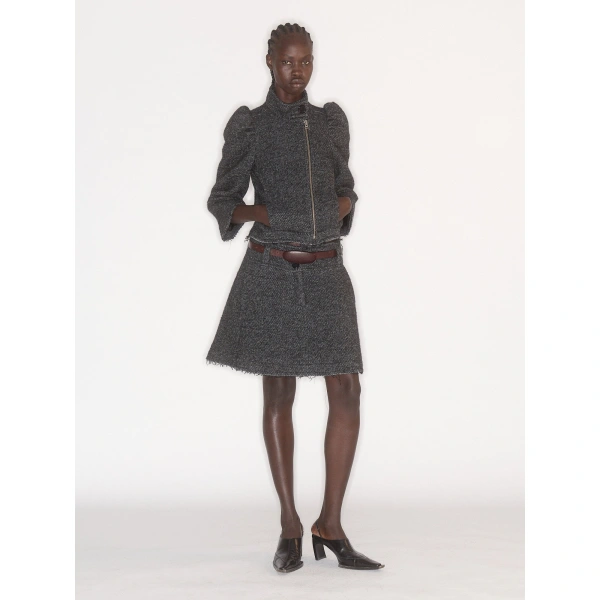 KNWLS Charlotte Circle Skirt in Dark Grey | Midi Skirts | Coveti