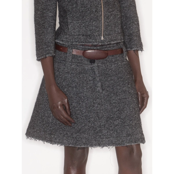 KNWLS Charlotte Circle Skirt in Dark Grey | Midi Skirts | Coveti