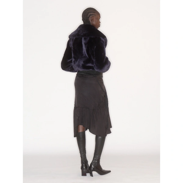 KNWLS Eliza Shearling Jacket in Midnight | Shearling Jackets | Coveti