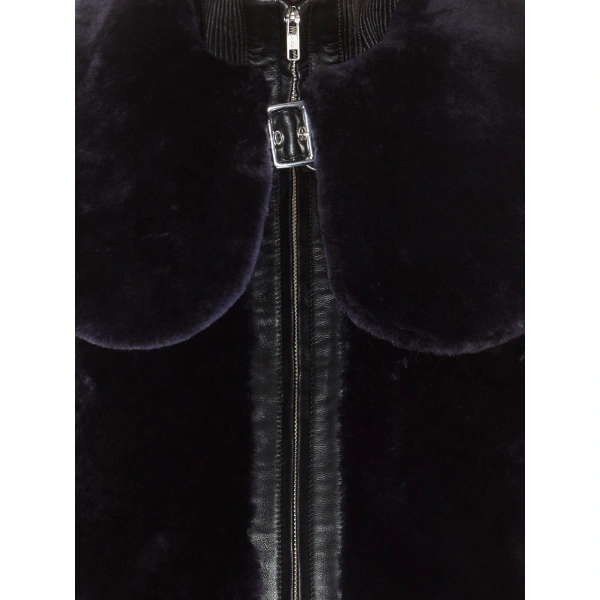 KNWLS Eliza Shearling Jacket in Midnight | Shearling Jackets | Coveti