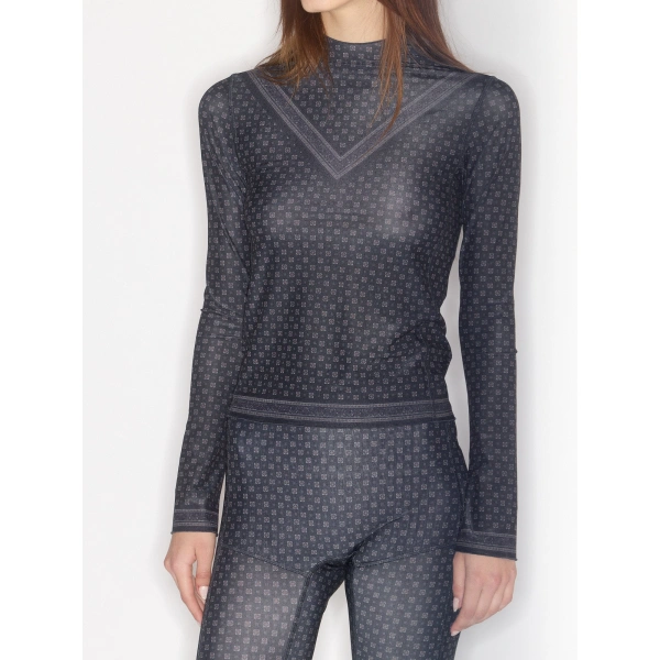 KNWLS Halcyon Top in Scarf Print | Long Sleeve Tops | Coveti