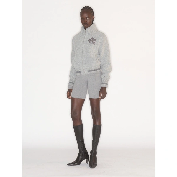 KNWLS Ivy Boucle Bomber in Grey | Bomber Jackets | Coveti