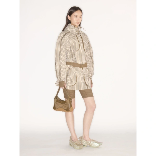 KNWLS Nike Joan Hooded Jacket in Yukon Brown Check | Jackets | Coveti