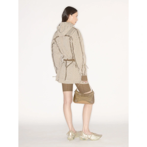 KNWLS Nike Joan Hooded Jacket in Yukon Brown Check | Jackets | Coveti