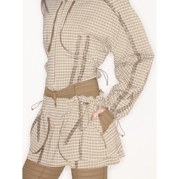 KNWLS Nike Joan Skort in Yukon Brown Check | Skorts | Coveti