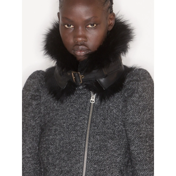 KNWLS Victoria Shearling Collar in Black | Detachable Collars | Coveti