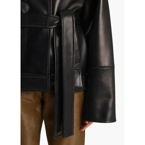 Alder Jacket in Black Leather - Image 5
