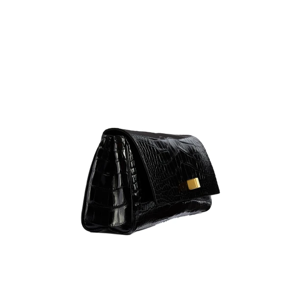 Audrey Clutch in Black Alligator - Image 4