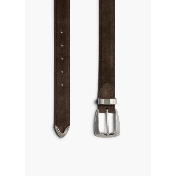 Benny Belt in Ebano Suede with Silver - Image 2