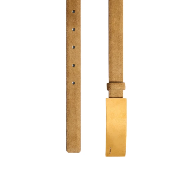 Berlin Belt in Mud Suede with Antique Gold - Image 2