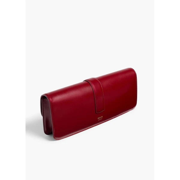 Khaite Blake Clutch in Oxblood | Clutch Bags | Coveti