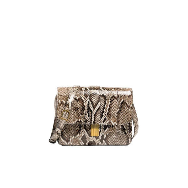 Blake Crossbody Bag in Natural Python