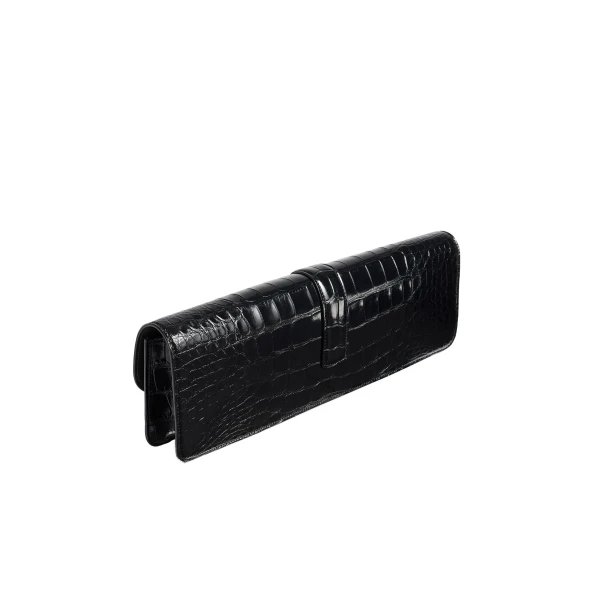 Blake Long Clutch in Black Alligator - Image 2