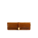 Khaite Blake Long Clutch in Dark Honey Alligator