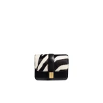 Khaite Blake Nano Bag in Zebra Print Haircalf and Black Leather | Mini Bags | Coveti
