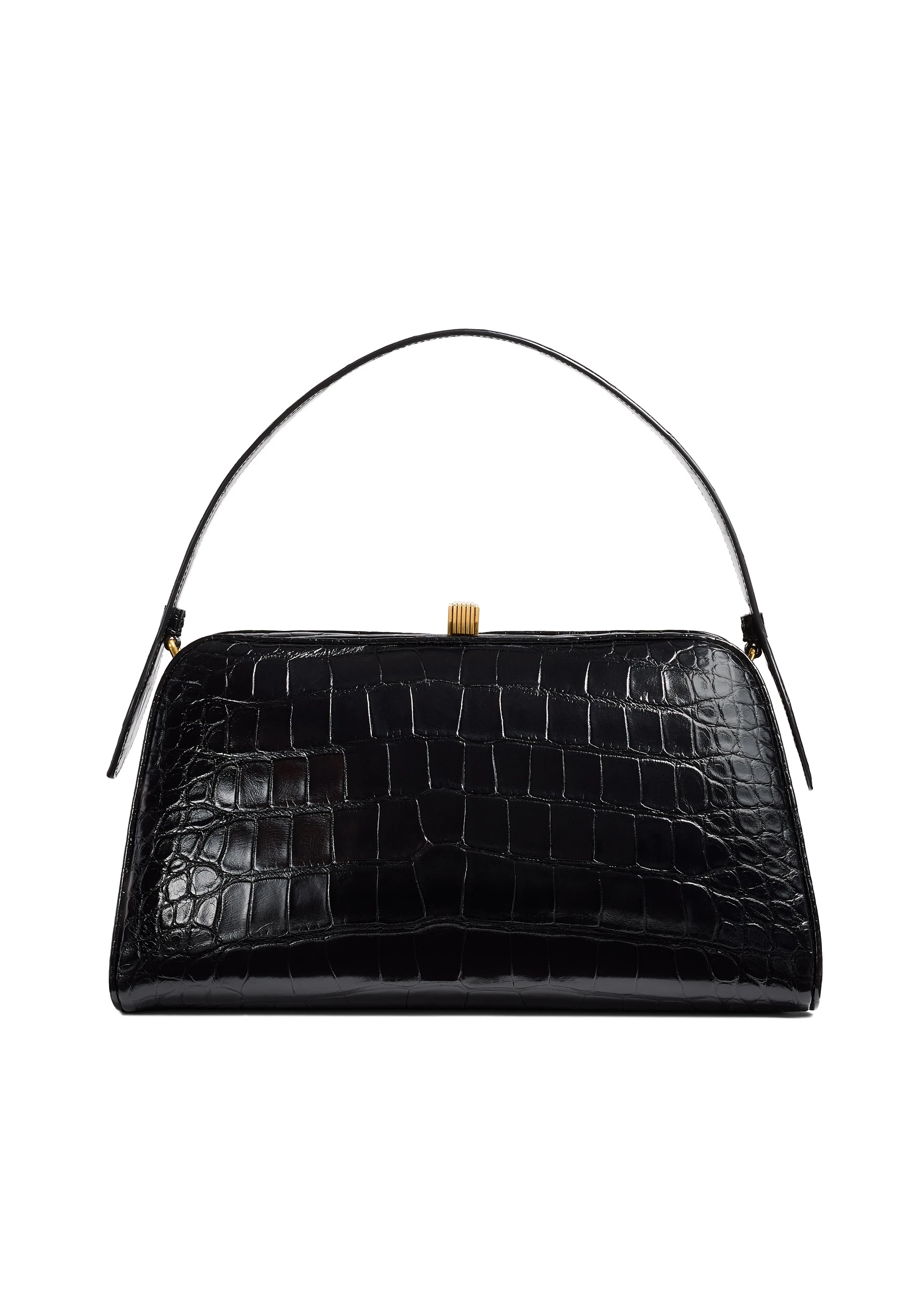 Khaite Cate Bag in Black Alligator | Buy Bags at Coveti Khaite Cate Bag in Black Alligator
