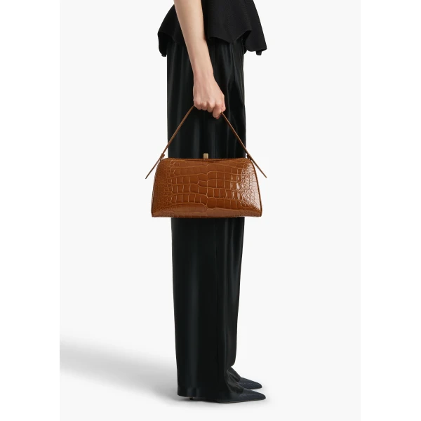 Cate Bag in Dark Honey Alligator - Image 3