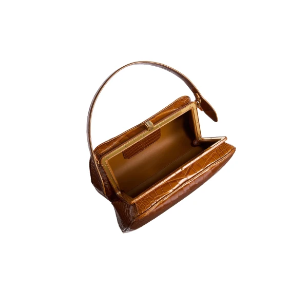 Cate Bag in Dark Honey Alligator - Image 4