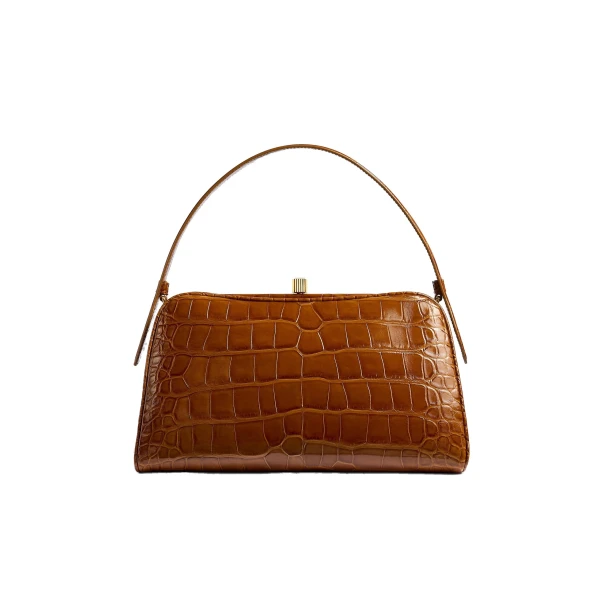 Cate Bag in Dark Honey Alligator