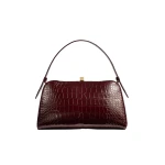 Khaite Cate Bag in Garnet Alligator