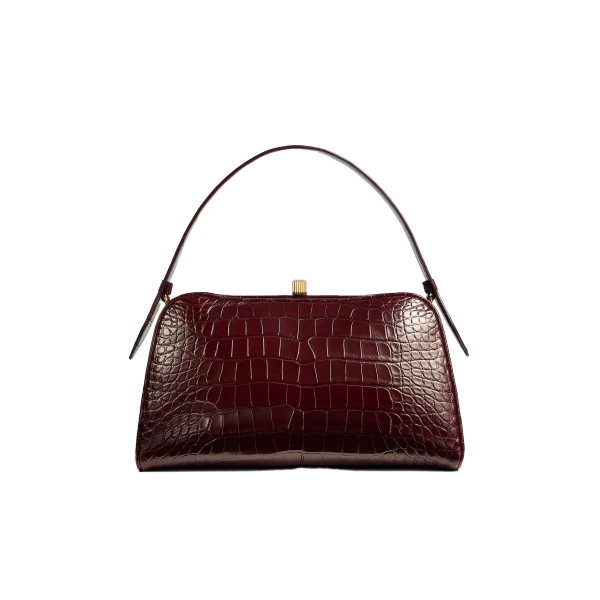 Khaite Cate Bag in Garnet Alligator