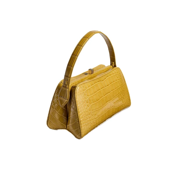 Cate Bag in Golden Olive Alligator - Image 2