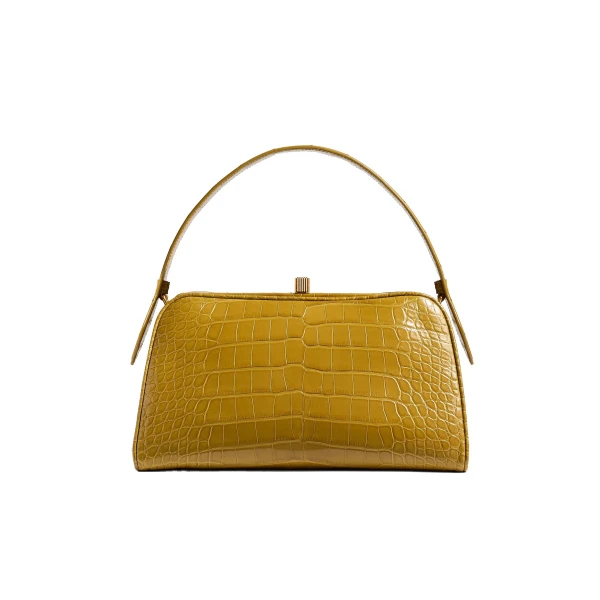 Cate Bag in Golden Olive Alligator - Image 4