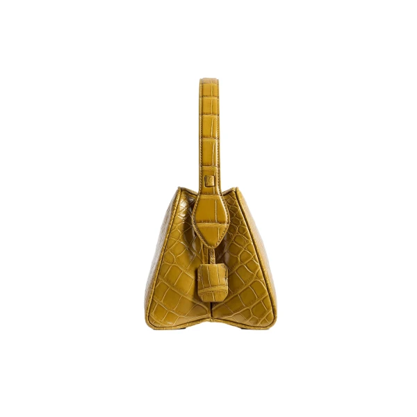 Cate Bag in Golden Olive Alligator - Image 5