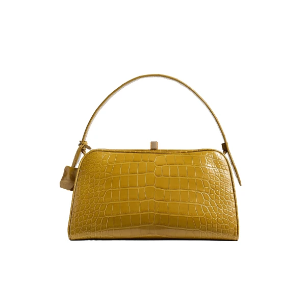 Cate Bag in Golden Olive Alligator