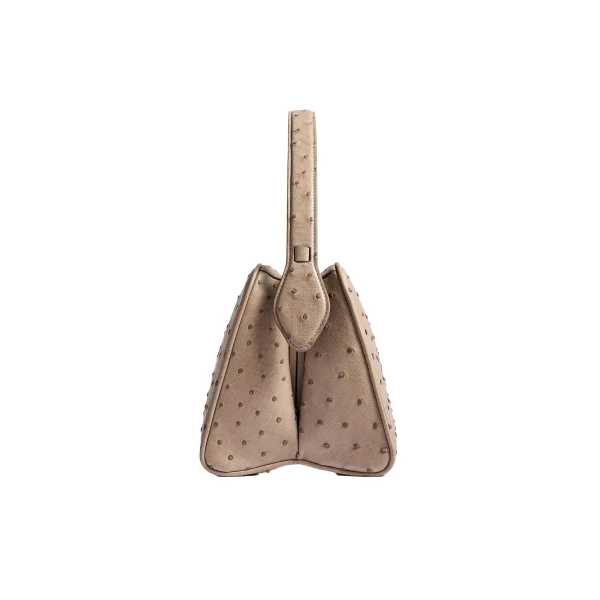 Cate Bag in Mink Ostrich - Image 4