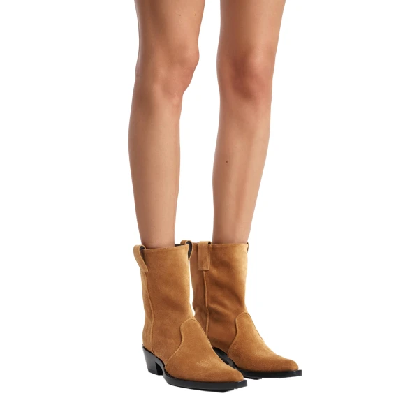 Clive Ankle Boot in Caramel Suede - Image 3