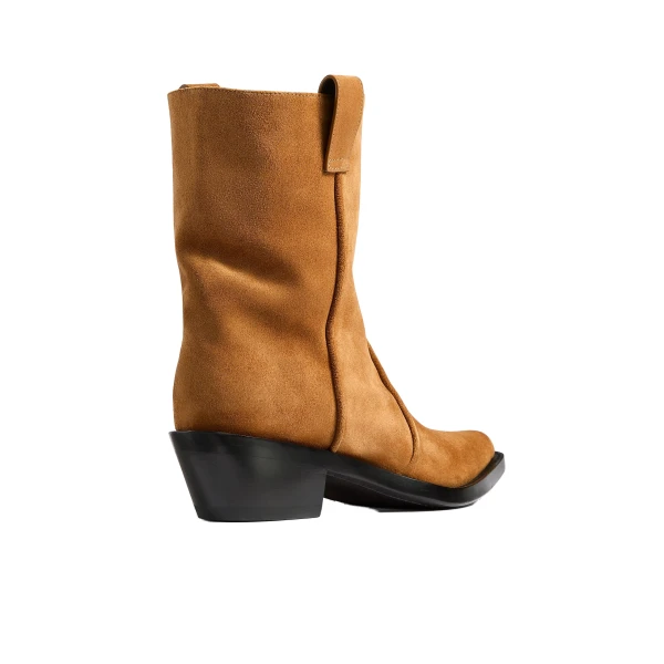 Clive Ankle Boot in Caramel Suede - Image 4