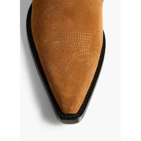 Clive Ankle Boot in Caramel Suede - Image 5