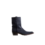 Khaite Clive Ankle Boot in Midnight Navy Suede