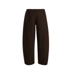 Khaite Clover Pant in Dark Brown | Pants | Coveti