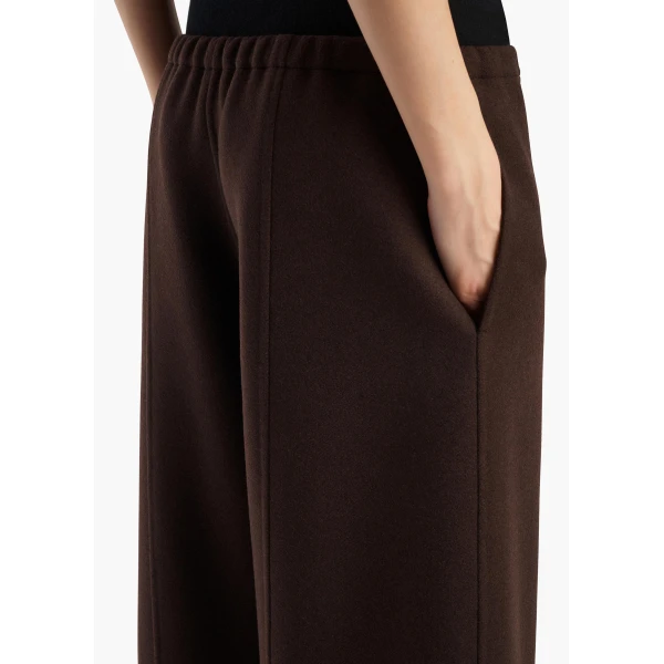 Khaite Clover Pant in Dark Brown | Pants | Coveti