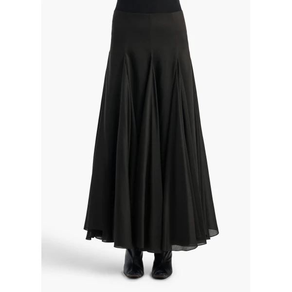 Coda Skirt in Black Silk Blend - Image 2