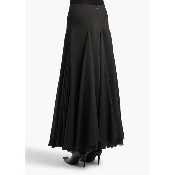 Coda Skirt in Black Silk Blend - Image 3