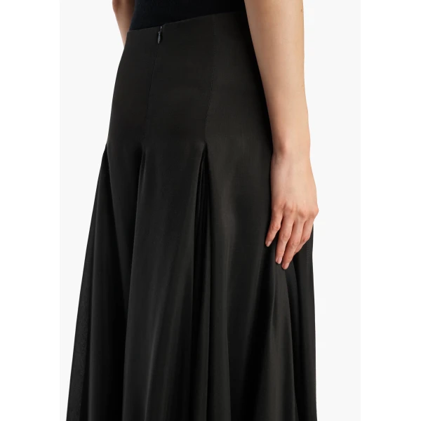 Coda Skirt in Black Silk Blend - Image 5