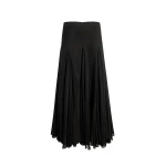 Khaite Coda Skirt in Black Silk Blend | Skirts | Coveti