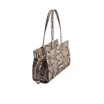Khaite Crosby East West Bag in Natural Python | Totes & Top-Handle Bags | Coveti