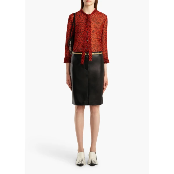 Khaite Dolly Top in Black and Red | Tops | Coveti