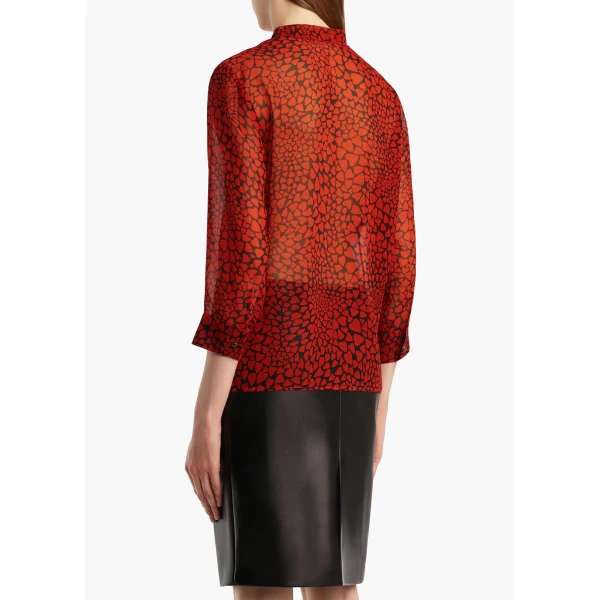 Khaite Dolly Top in Black and Red | Tops | Coveti