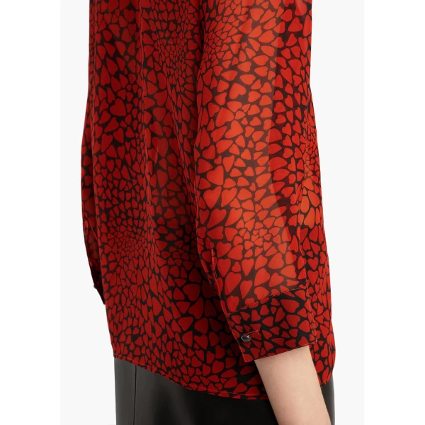 Khaite Dolly Top in Black and Red | Tops | Coveti