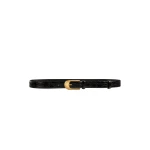 Khaite Dome Belt in Black Alligator with Gold
